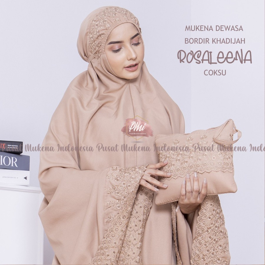 Mukena katun jepang polos Renda Mewah travel putih kain bali M2J8 tebaru 2022 jumbo bahan adem Murah