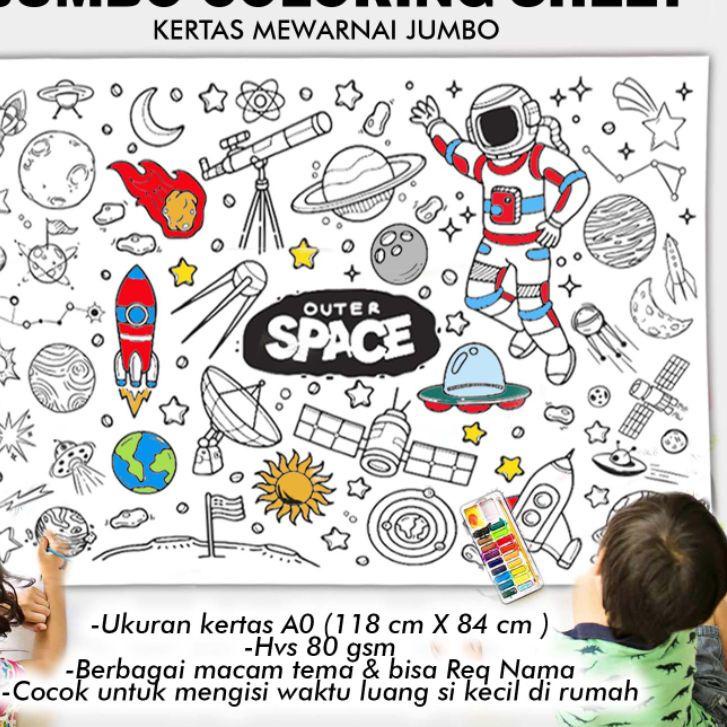 

((S-4-O ➸> JUMBO COLORING SHEET bisa custom nama KIDS GIANT POSTER 84x118cm KERTAS MEWARNAI BESAR MAINAN ANAK AOT ATTACK ON TITAN AMONG US SPACE PRINCESS CARTOON proses cepat