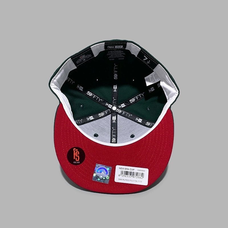 TOPI NEW ERA ORIGINAL 5950 BUFFALO BISONS DARK GREEN UV RED