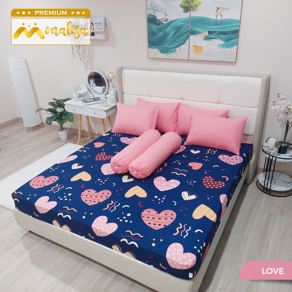 Monalisa Premium Sprei Uk 160/180 - Love