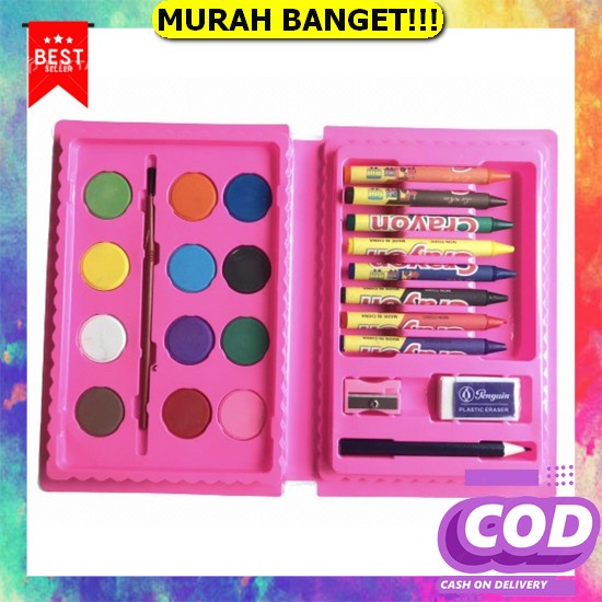 

208 Krayon Rayon Super Mega Art Set Crayon Set Alat Mewarnai Rainbow Alat Menggambar Koper Gambar Bergambar Motif Pink Biru Drawing Mewarnai Hadiah Anak-Anak Warna Pensil Alat Super Umur Kecil Lengkap Lucu Viral Aneh Lar Crayon Set Isi 24