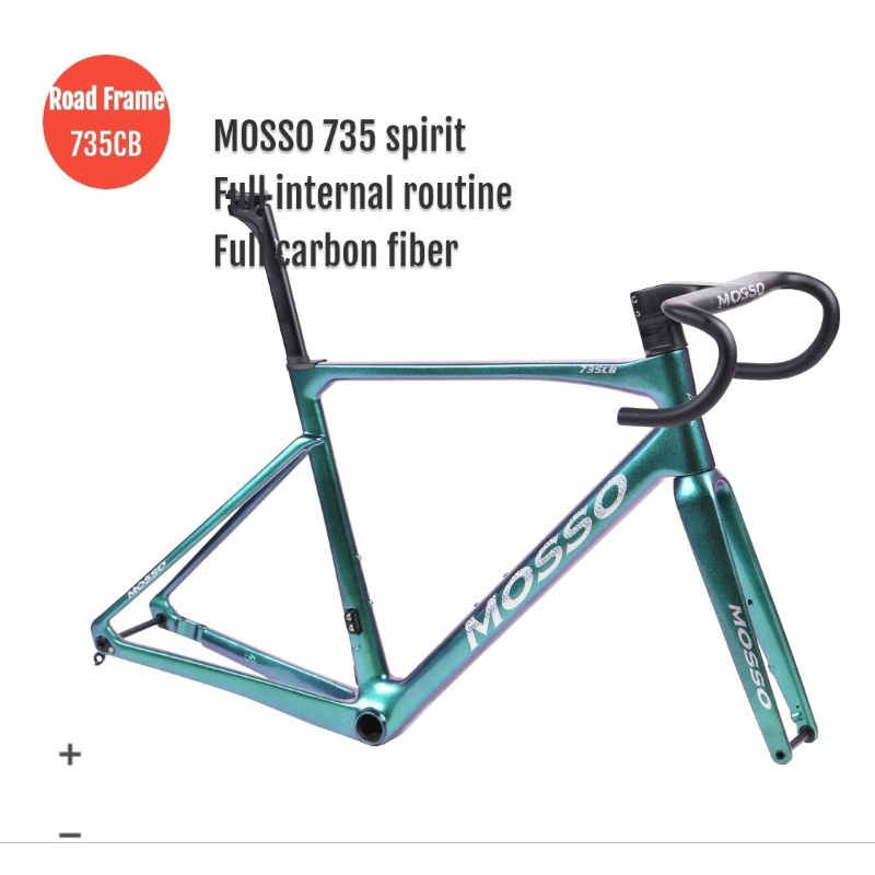 FRAME FORK HANDLEBAR SEATPOST CARBON MOSSO 735CB