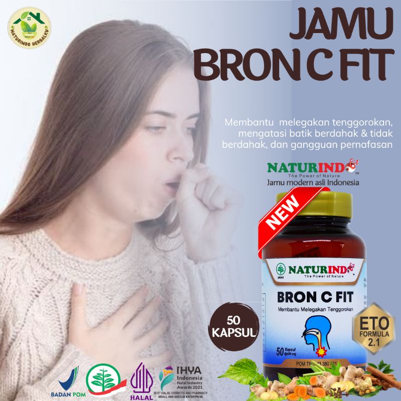 Obat Asma Sinusitis Batuk Flu Paling Ampuh BRON C FIT NATURINDO