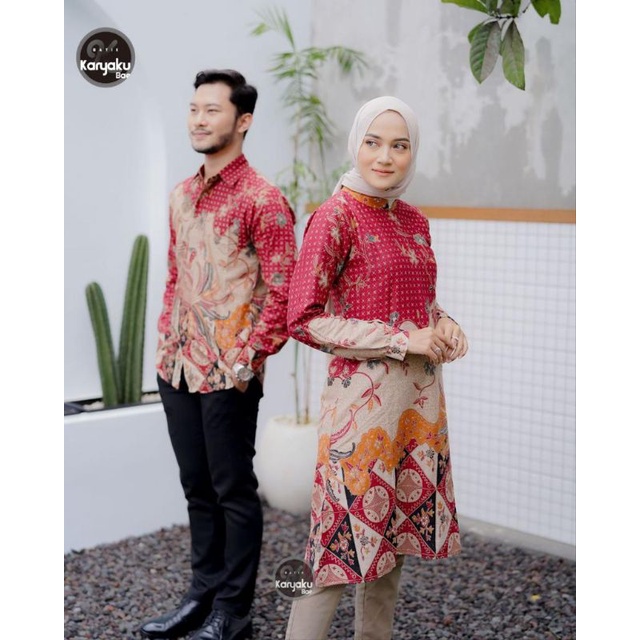 ATASAN BATIK COUPLE MODERN PREMIUM LAKSITA || ATASAN KERJA || S-M-XL-XXL-3L