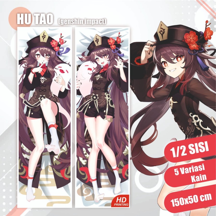 Dakimakura Hu tao Genshin Impact 150x50 cm (Cover Only)