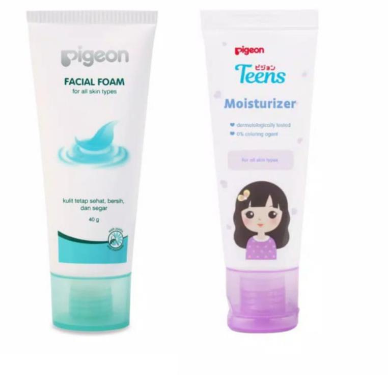 ฿ ✨STAR✨ PROMO Paket Pigeon Special (Facial foam 40ml+Moisturizer 20ml)/sabun cuci wajah/pelembab ㅲ