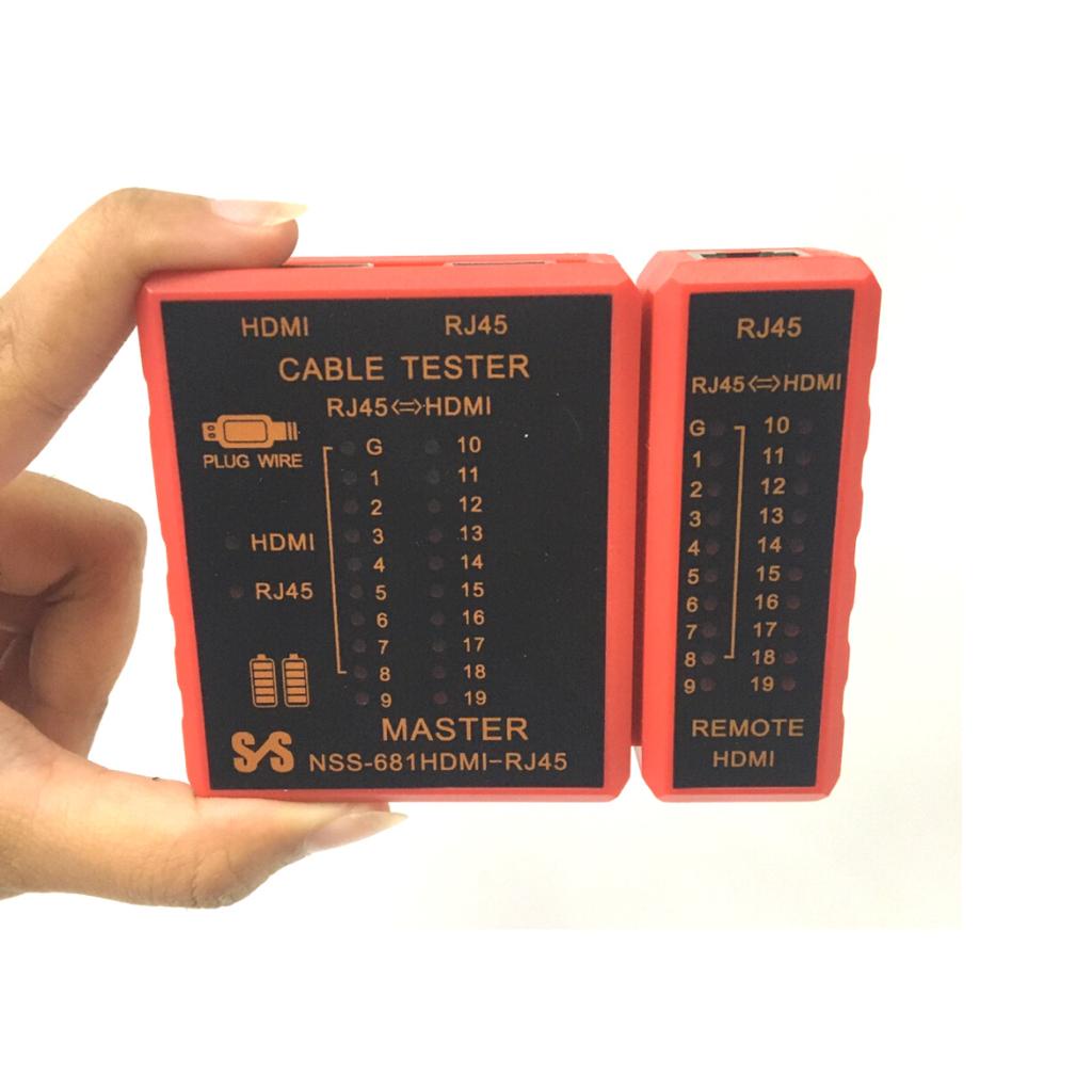 HDMI Tester RJ45 / CABLE TESTER RJ45 + HDMI / HDMI TESTER Merah