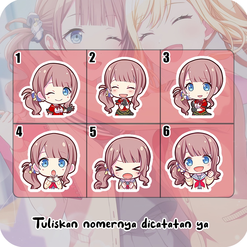 Stiker Glossy Honami Mochizuki Project Sekai, Sticker Anime Lucu