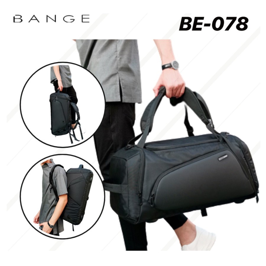 BE078 - Bange Tas Jinjing Travel Pria Wanita Besar Olahraga Gym Sport Multifungsi Duffle Premium Imp