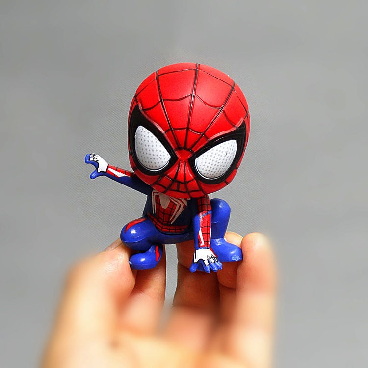 8 cm Spiderman Pvc Action Toy Figure Kartun Anime Marvel Hero Model Boneka Kawaii Cute Childer Mainan Anak Hadiah Ulang Tahun