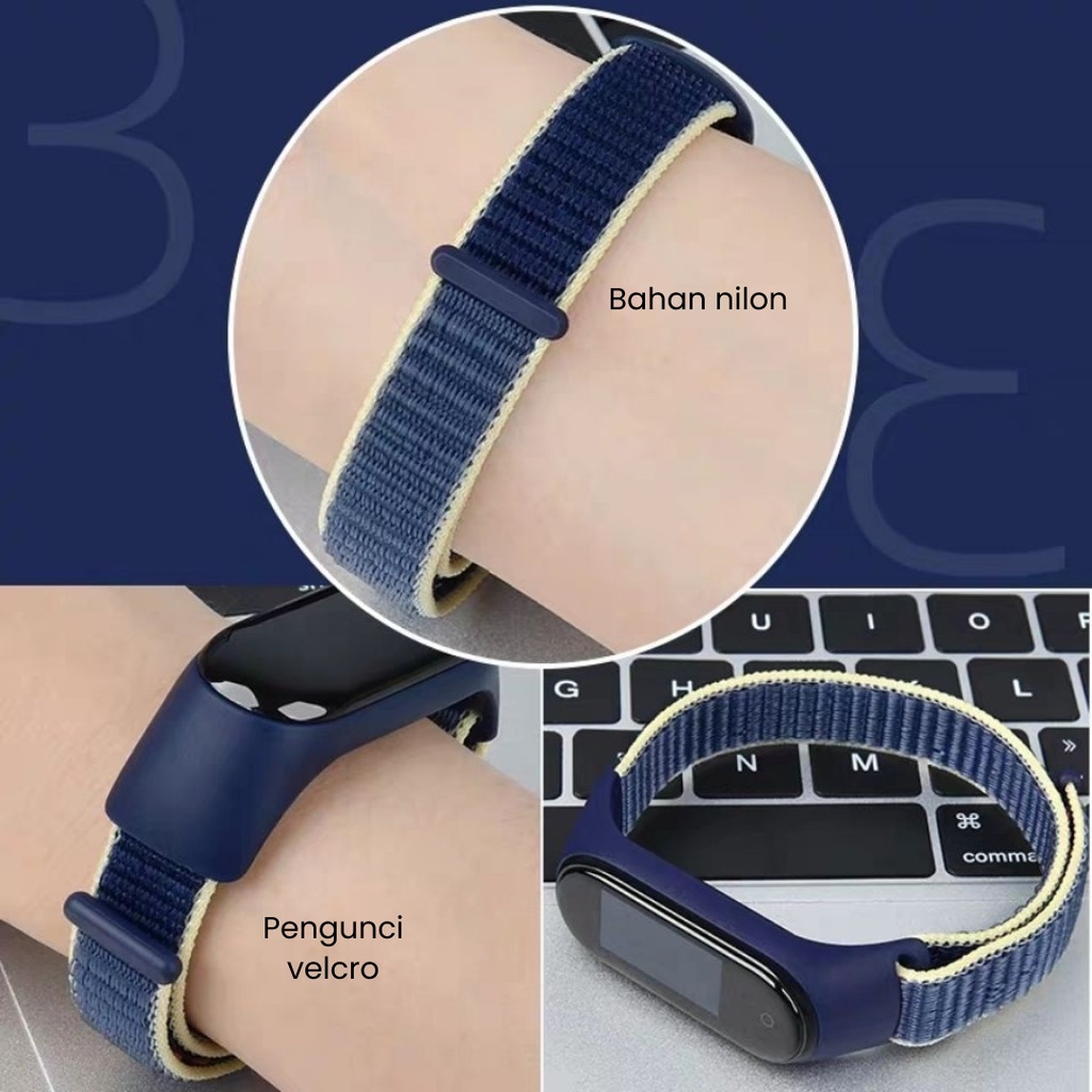 Strap Mi Band 3 4 5 6 7 Velcro Adjustable Strap M6 M7 Smartwatch Replacement Band