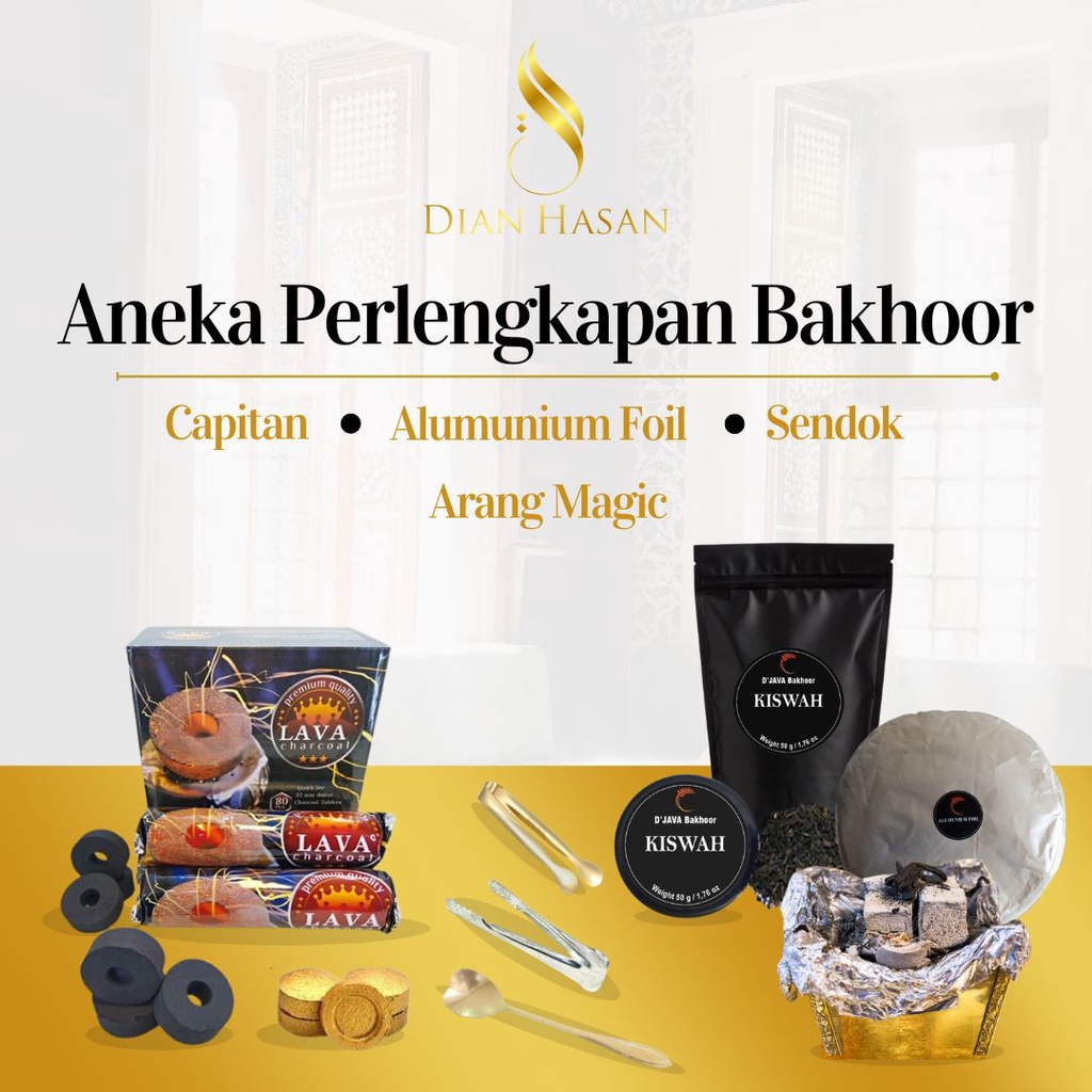 ARANG MAGIC | ARANG BRIKET BATOK | CAPITAN  SENDOK ARANG | ALUMUNIUM FOIL BAKHOR BUKHUR DUPA BAKAR