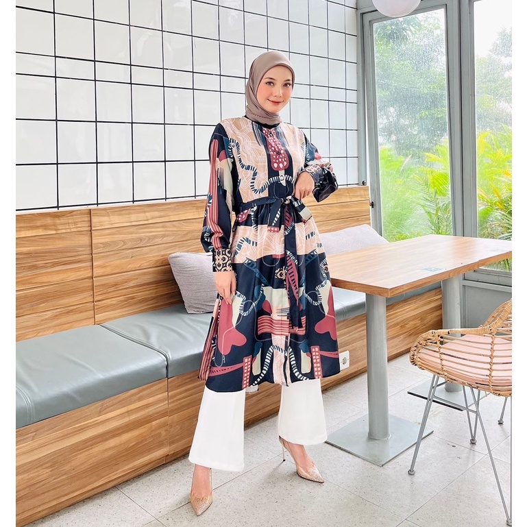 Radwah - Premium Syifa Tunik Printing - Tunik Wanita