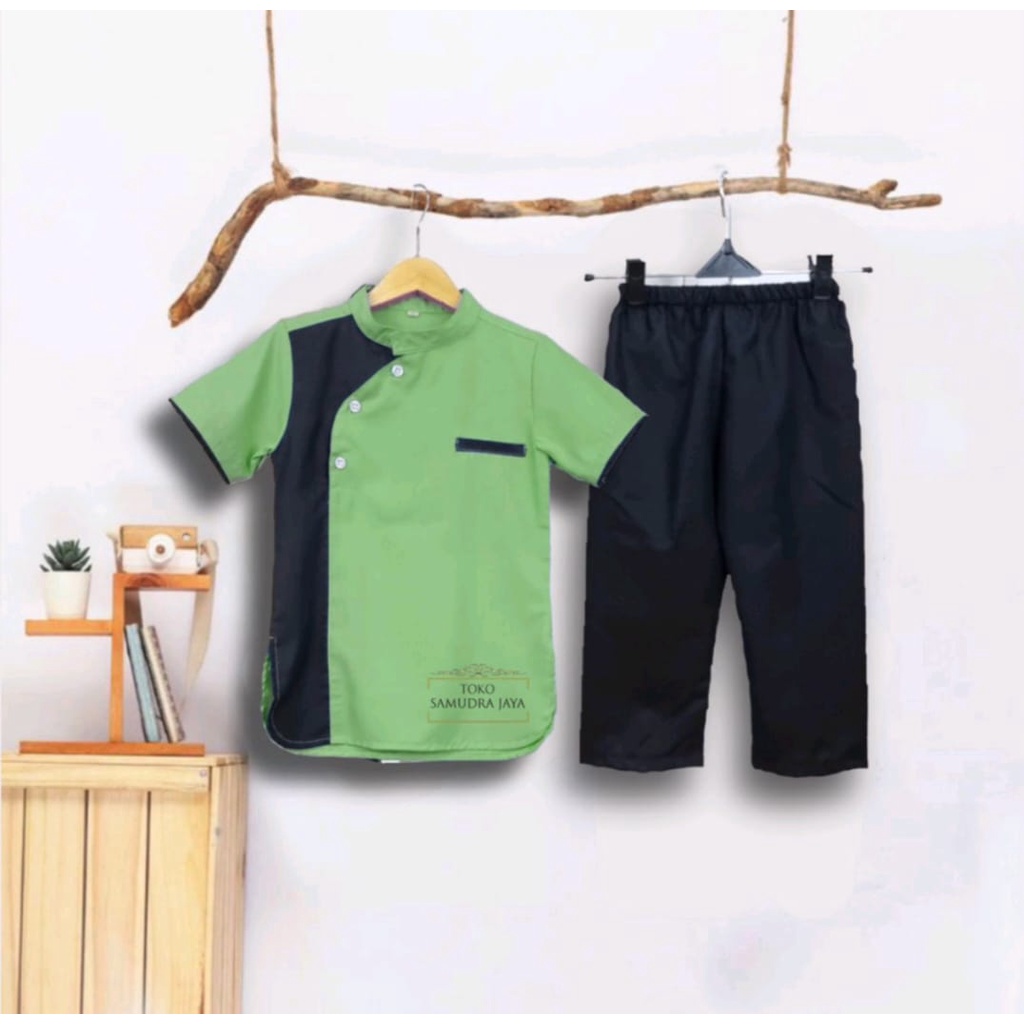 Muslim Set| Setelan Baju Koko Anak Laki-laki Umur 1-10 Tahun Setelan Baju Muslim Free Peci Anak Laki-laki Terbaru 2022