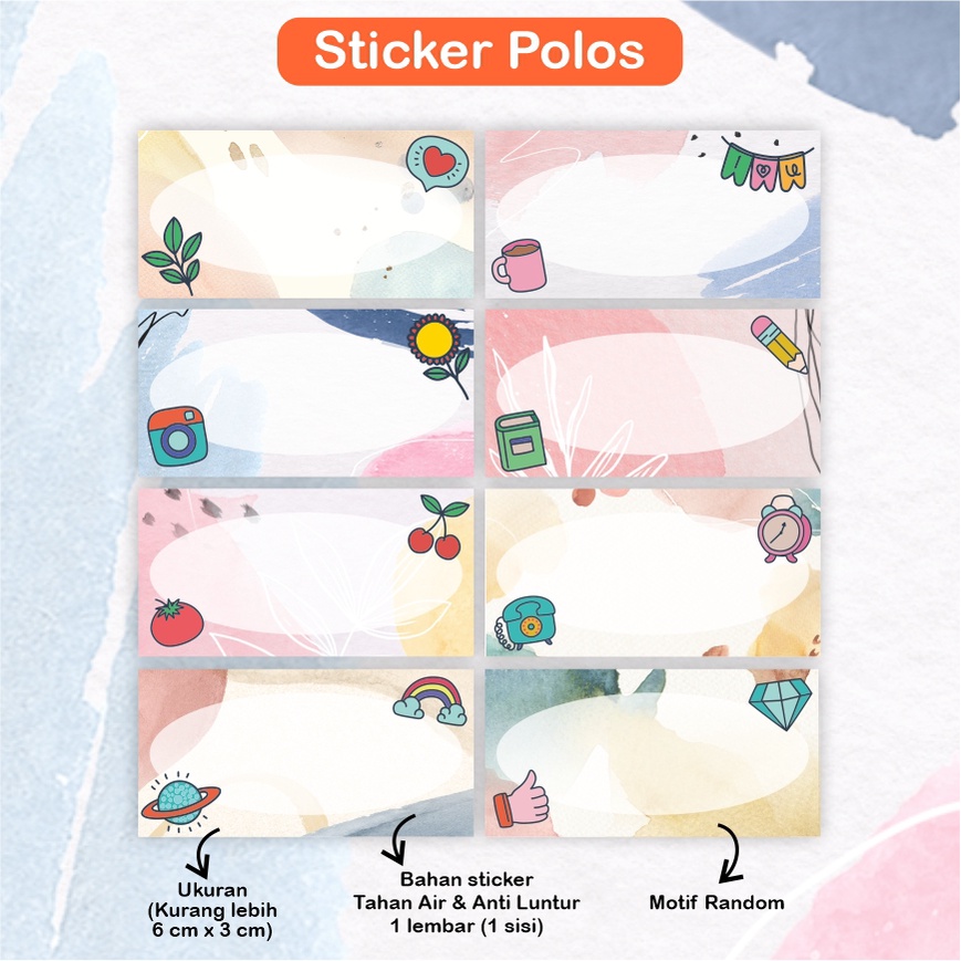 stiker polos label aesthetic
