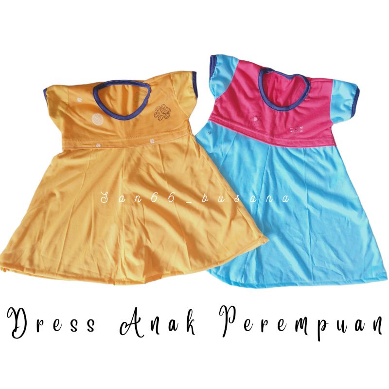 Dress Anak Perempuan Cantik Dan Lucu Bahan Adem Dress Bayi 2-3 Tahun