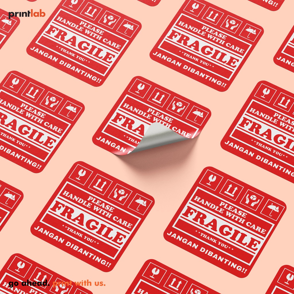 

PRINT CETAK STIKER FRAGILE-STIKER PECAH BELAH KEMASAN-LABEL PENGIRIMAN AWAS PECAH MURAHH!!!