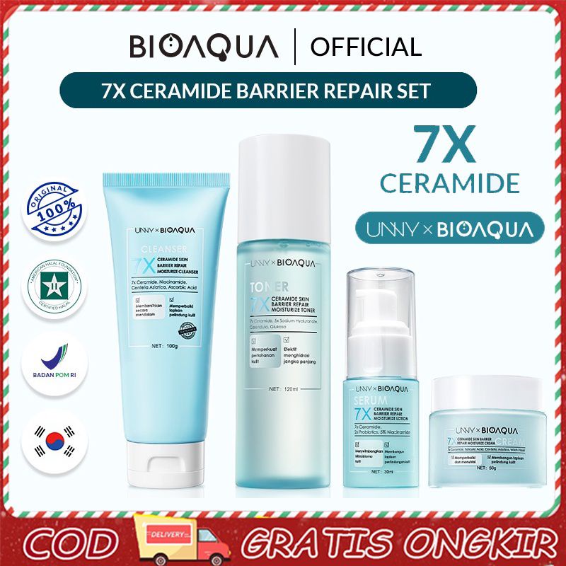 Bioaqua 7X Ceramide Skin Barrier Repair Set Skincare [Paket Mami Korea]