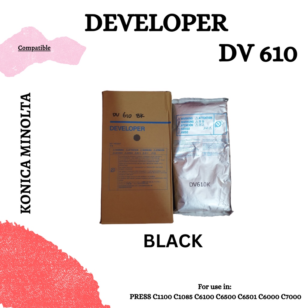 Developer DV610 Konica Minolta Bizhub Pro C6501 C6500 C5500 C5501 C6000 C1100 C1085 C6100
