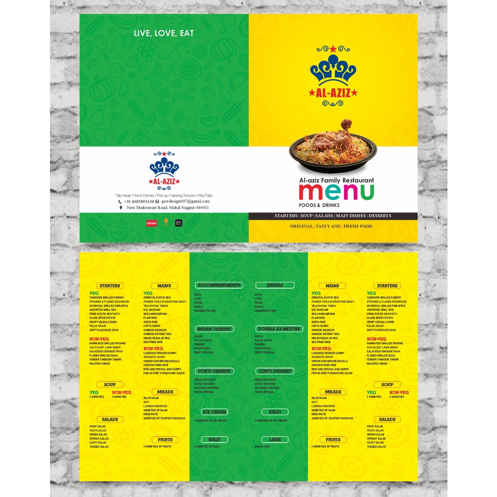 140+ New Menu Designs