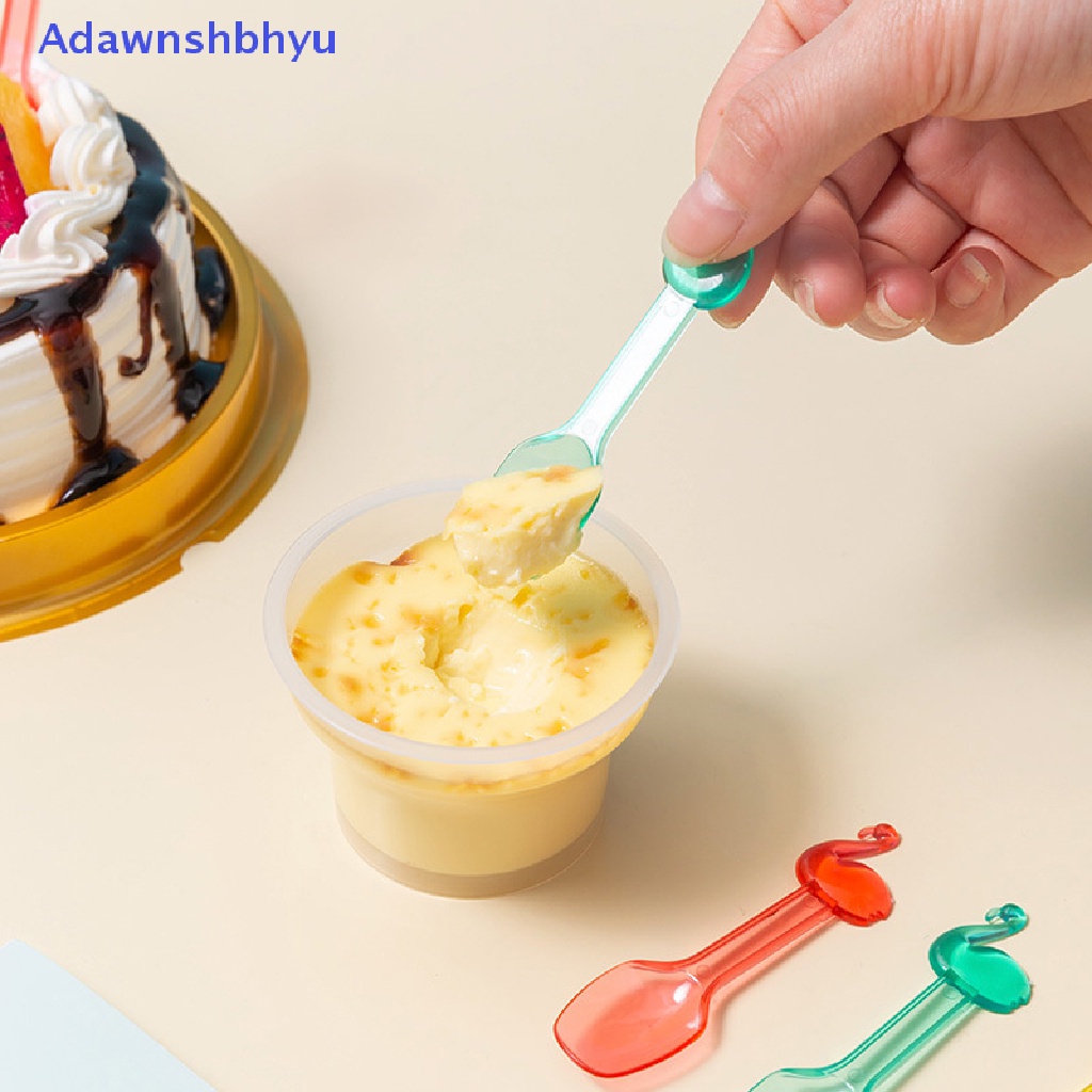 Adhyu 9Pcs Sendok Mini Lucu Piknik Sendok Buah Kue Es Krim Sendok dessert spoon ID