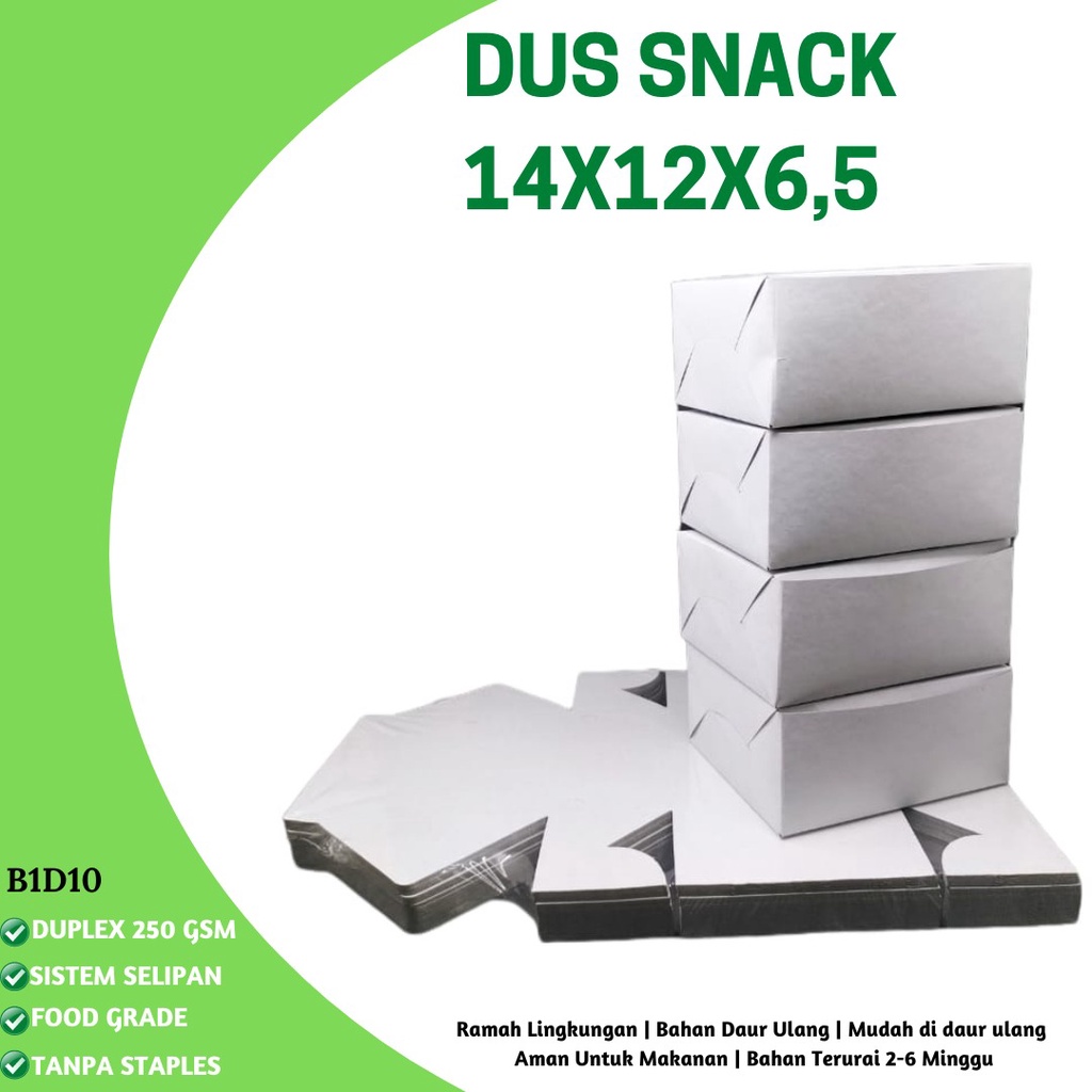 Dus 14x12 Box Snack Dus Kue Snack Box (B1D10-14X12X6.5 Cm)