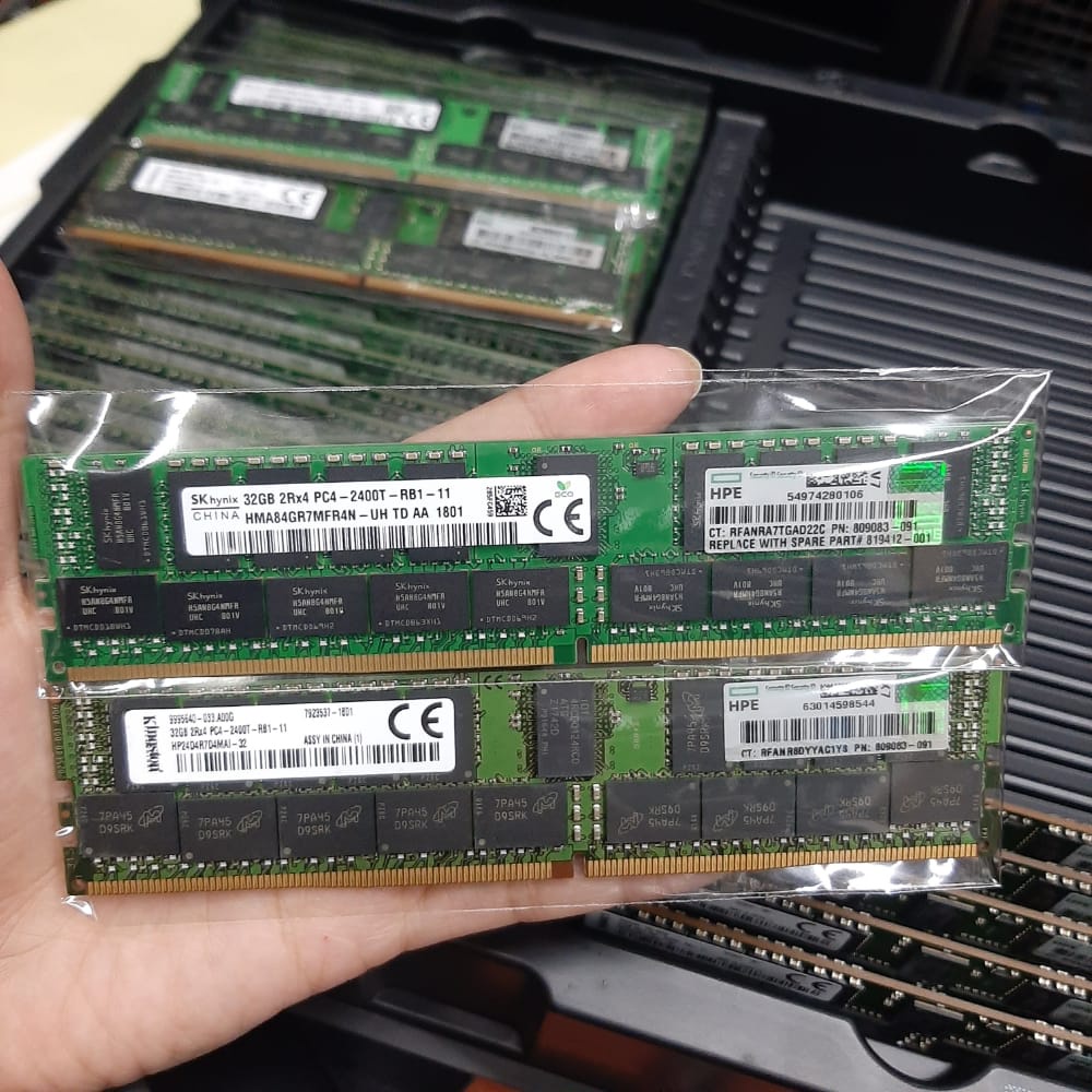 MEMORY RAM SERVER DDR4 32GB 2RX4 PC4-2400T ECC RDIMM SERVER RAM NEW KHUSUS UNTUK PC SERVER