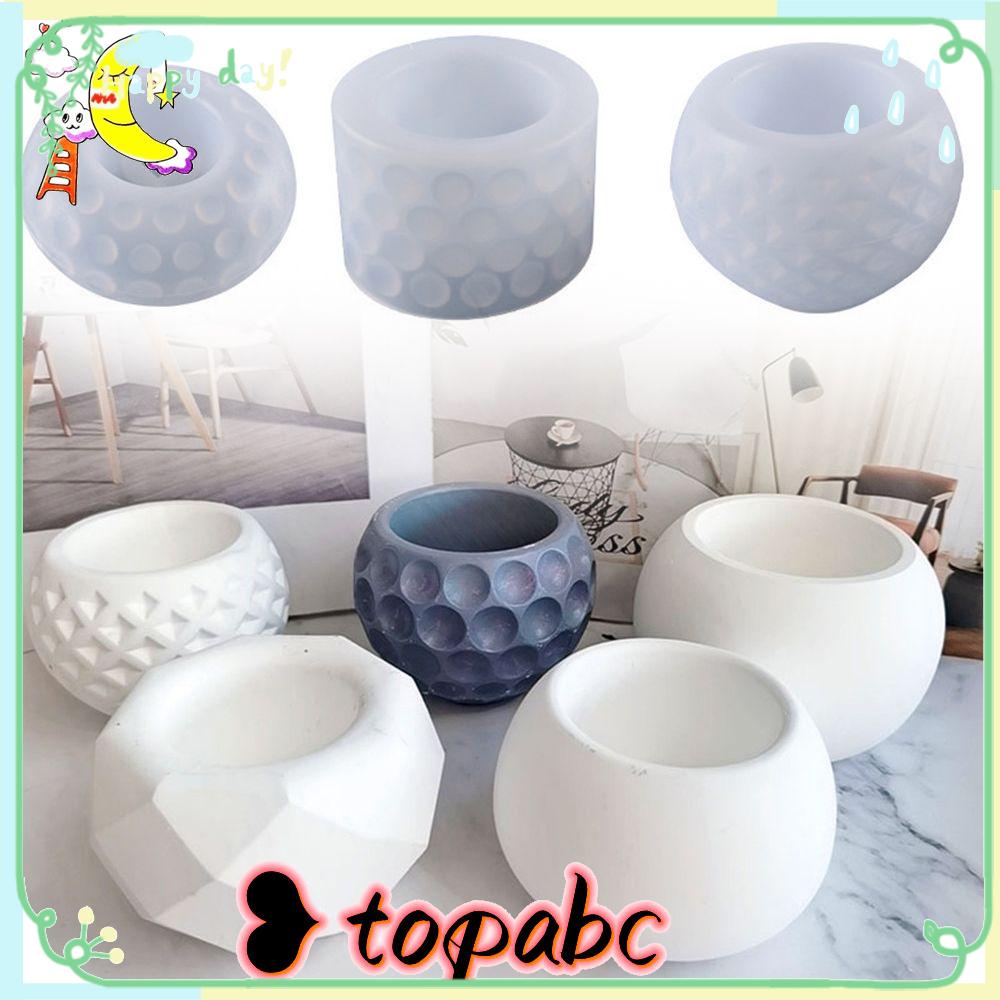 Top Kristal Resin Tray Cetakan Dekorasi Rumah DIY Casting Pot Bunga Lilin Cangkir Silikon Cetakan Succulent Flower Pot