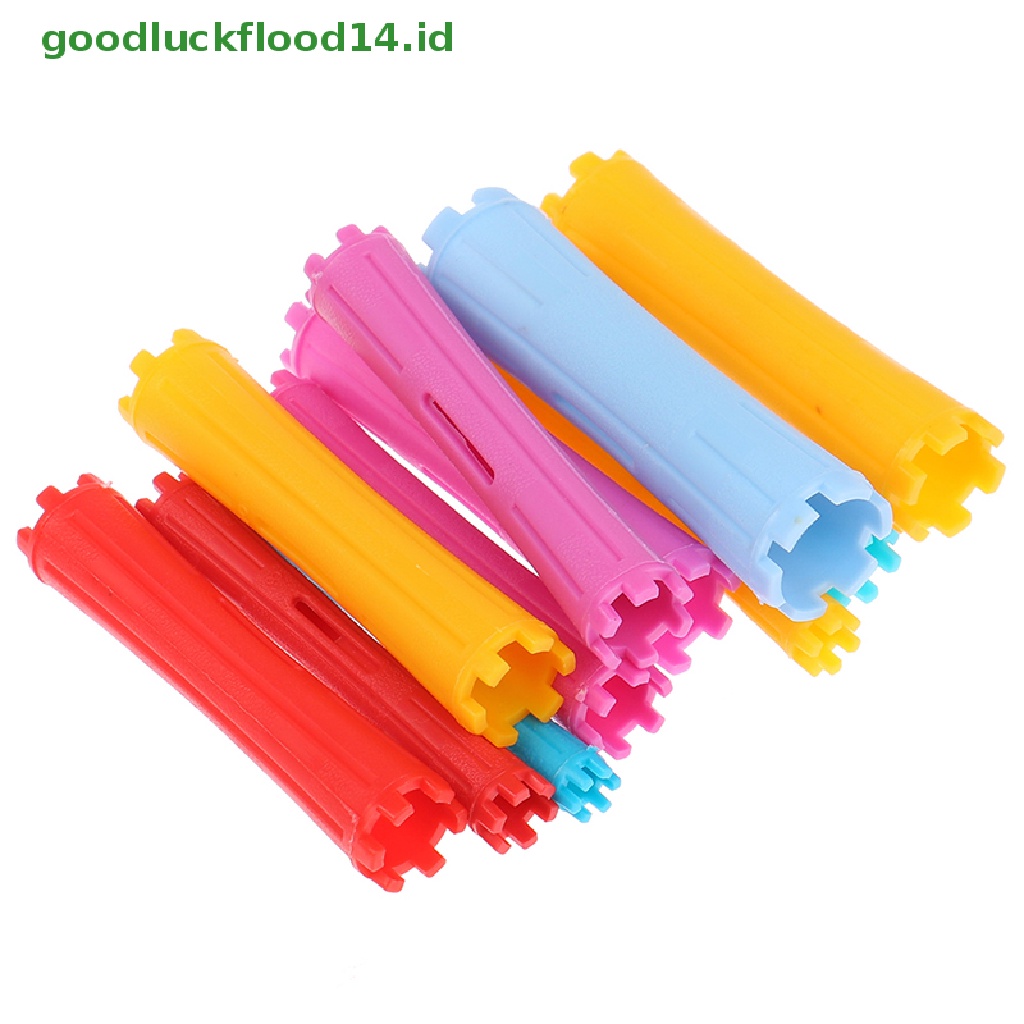 [GOOGFOUR] 1set 11ukuran Batang Perm Rambut Kit Bar Permanen Dingin Plastik Pengeriting Roll [Atas]