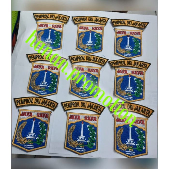 BADGE LOGO JAYA RAYA / DKI +  PEMPROV DKI BORDIR KOMPUTER