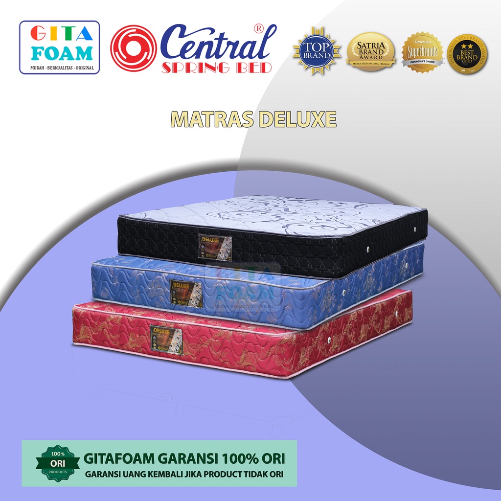 Matras Springbed Ukuran 100x200 Central Deluxe / Kasur Central Deluxe - Central Springbed Original 1