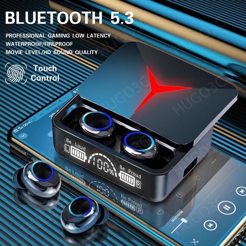 【BT013/26/27】[GROSIR/COD]Fxing M88 M90 Pro M90 Max TWS Headset LED Battery Display Bluetooth 5.3 True Wireless Earphone Power Bank Original Full Bass Stereo HI-FI Built-in Mic Volume Control Earbuds