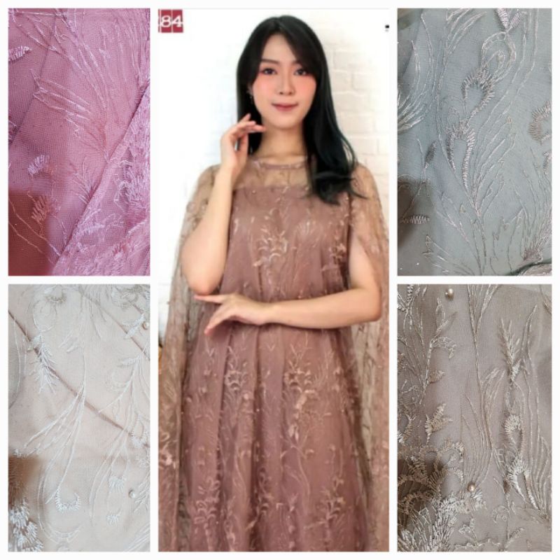 dress brokat tile/dress tile jumbo/dress pesta jumbo/gaun pesta/gaun kondangan/dress kondangan jumbo