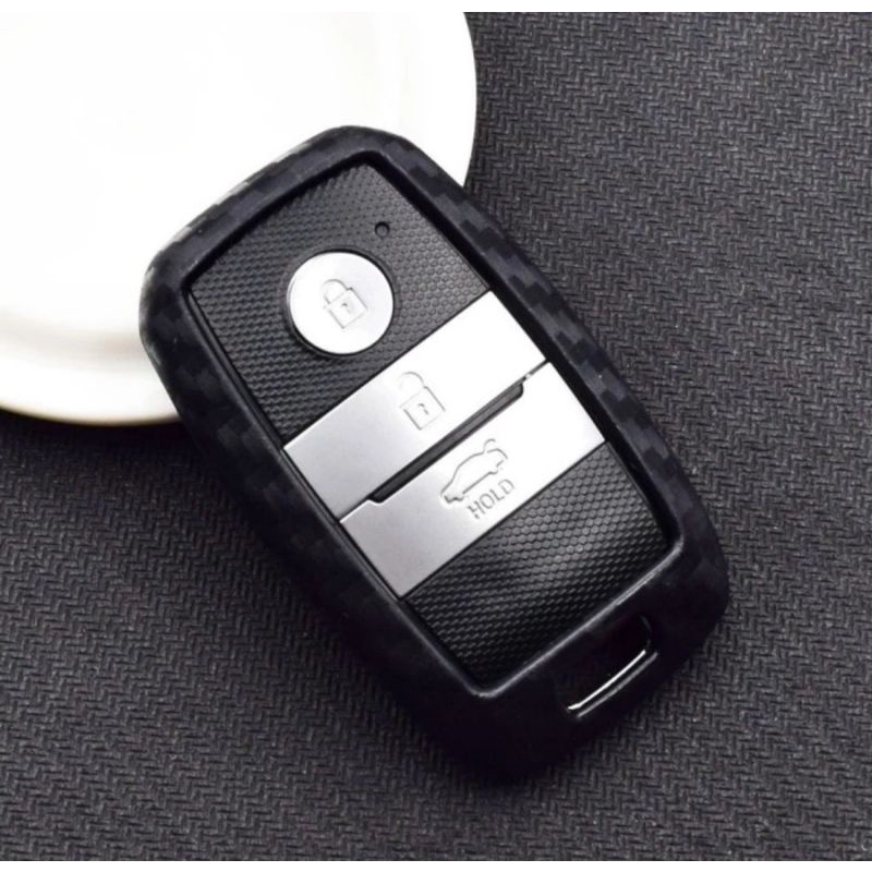 kunci mobil sarung silicon carbon kia sonet seltos carens