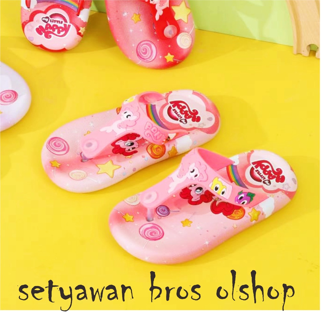 Sendal Anak perempuan karet lol motif terbaru bisa cod 1-7 thn
