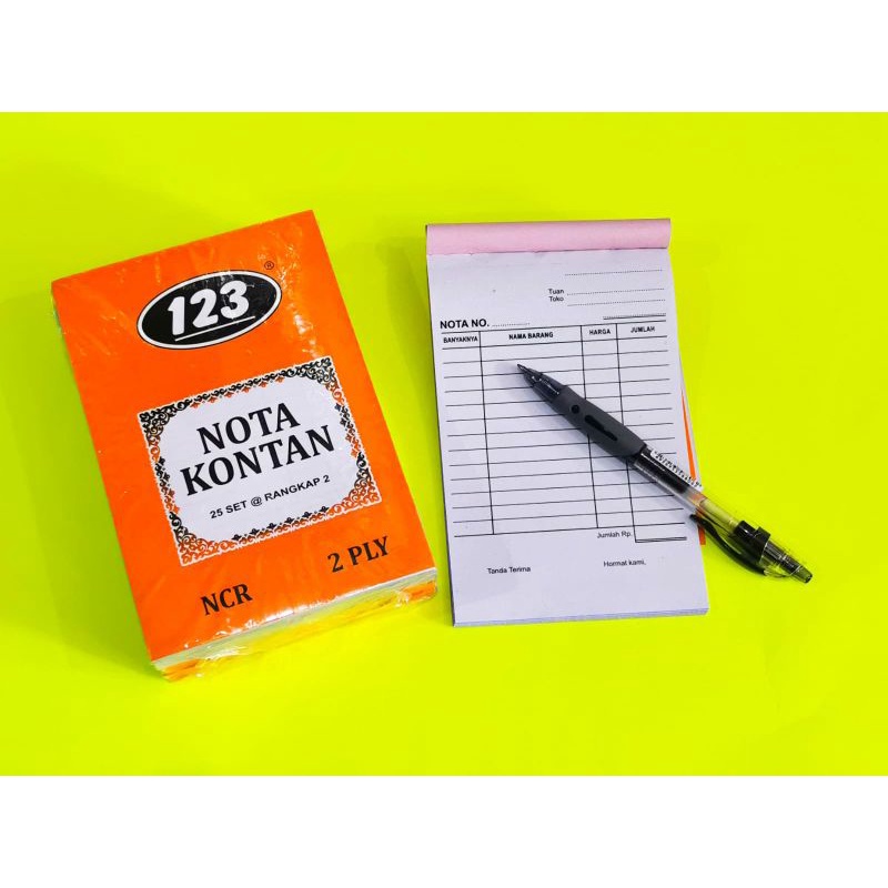 

Nota Kontan 123 rangkap 2/Nota 2ply 25x2 isi 10nota