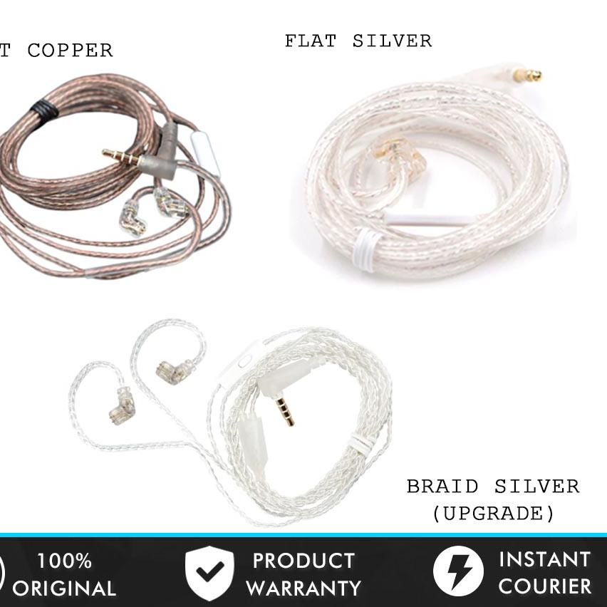 Sale Terbatas Kabel KZ OFC Copper / SIlver KZ Cable with Mic for ZSN Pro ZS3 ZS5 ZSA ZS10 PRO X ZST 