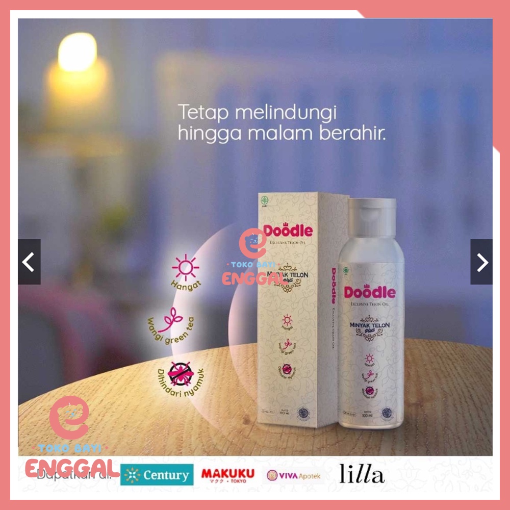 Doodle Minyak Telon Oil Green Tea Bayi 100ml Travel Size