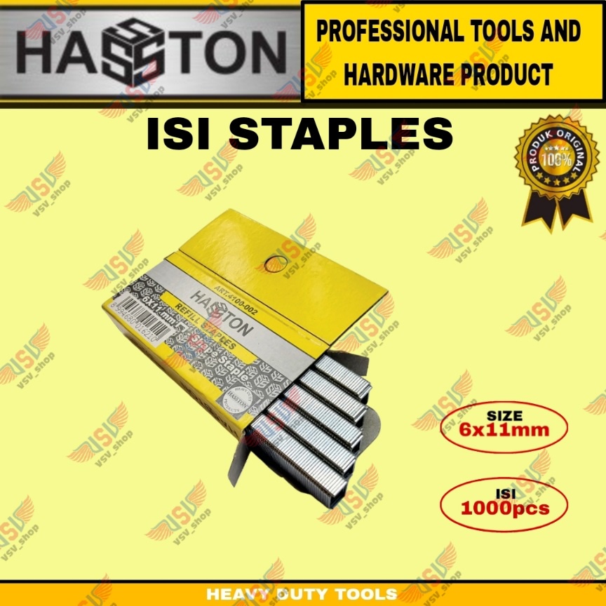 Hasston Isi staples tembak 6MM Isi gun tacker Isi staples jok 6mm