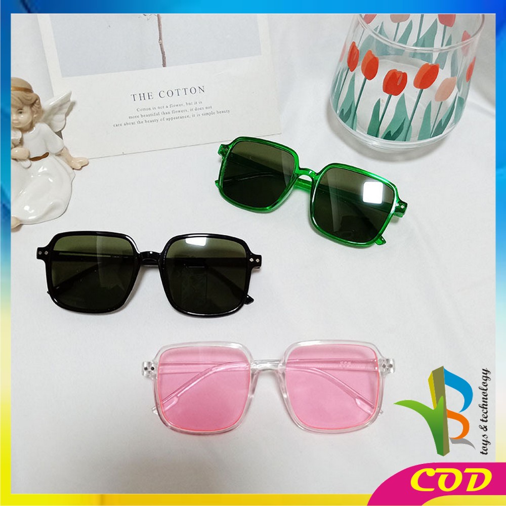 RB-C673 Kacamata Petak Fashion Korea Retro Petak Eyeglasses / Kacamata Wanita Hitam Kotak Gaya Style Sunglasses Kaca Mata Fashion