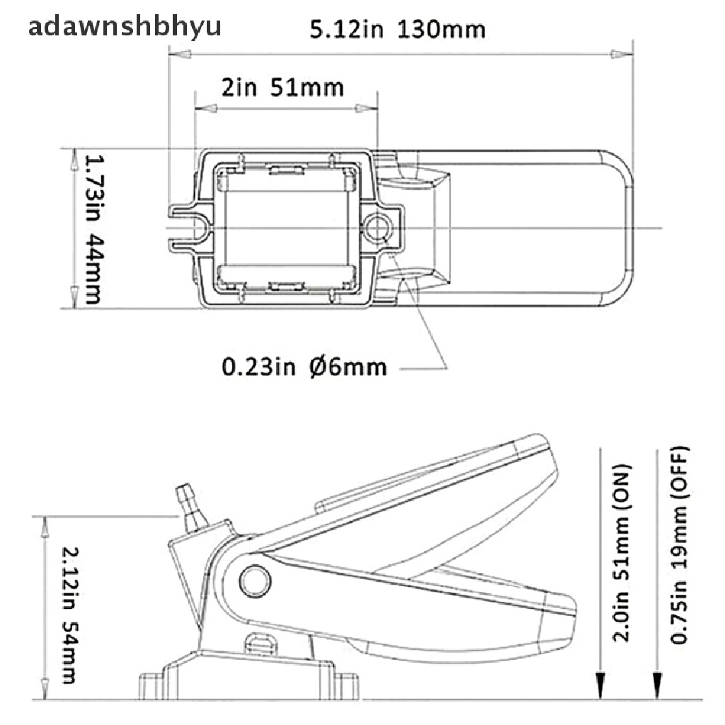 Adawnshbhyu 12V 1100GPH Pompa Bilge Otomatis Boat Submersible Pump Marine Float Switch U7W6 ID