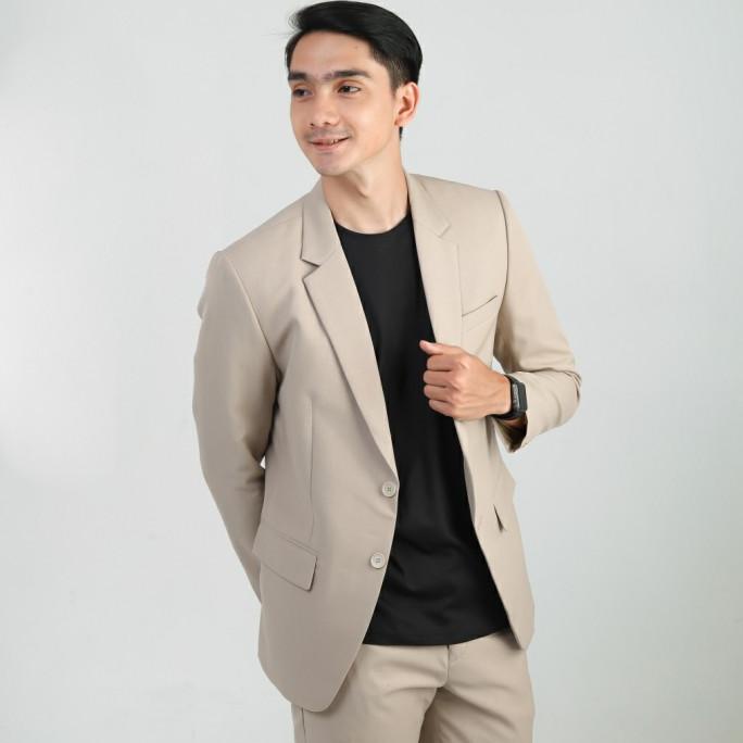 Mubeng Elegant Jas Slimfit Cream