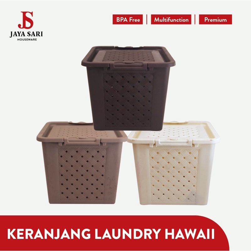Laundry Storage Bag Basket Keranjang Laundry Plastik Carlotta Hawaii Large Serbaguna