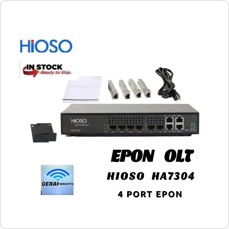 HIOSO HA7304 Epon 4 port OLT 4PX 20+++7dB