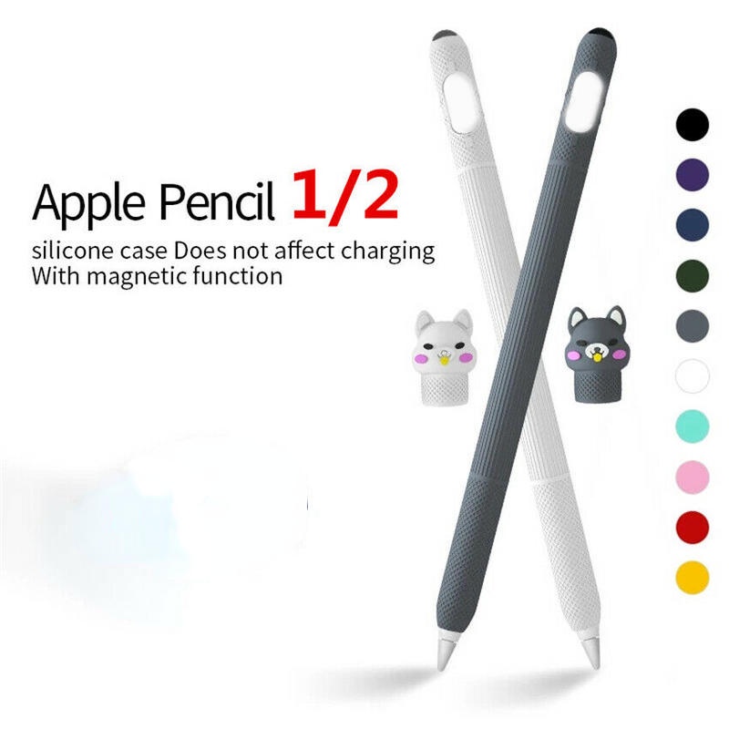 Case Untuk Apple Pensil 1st 2nd Touch Stylus Pen Cover Pelindung Silikon Case Pouch Portable Lembut Kompatibel Untuk IPad Touch Pen Stylus