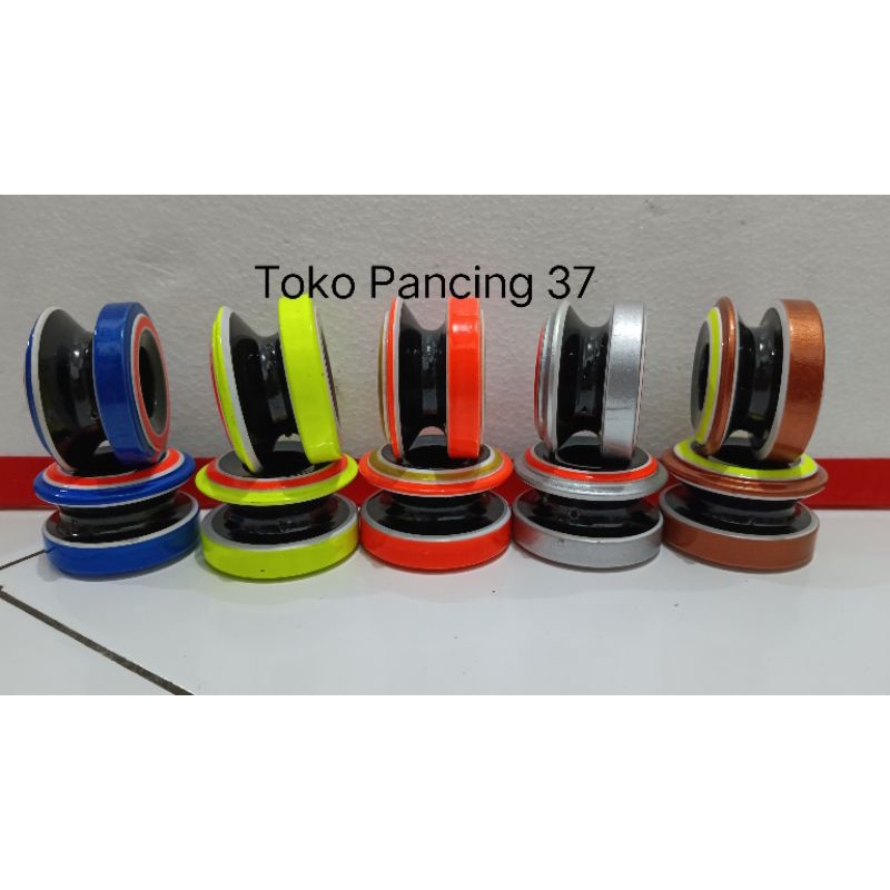 Golongan pancing kayu warna - puyed - alat pancing - gulungan pancing