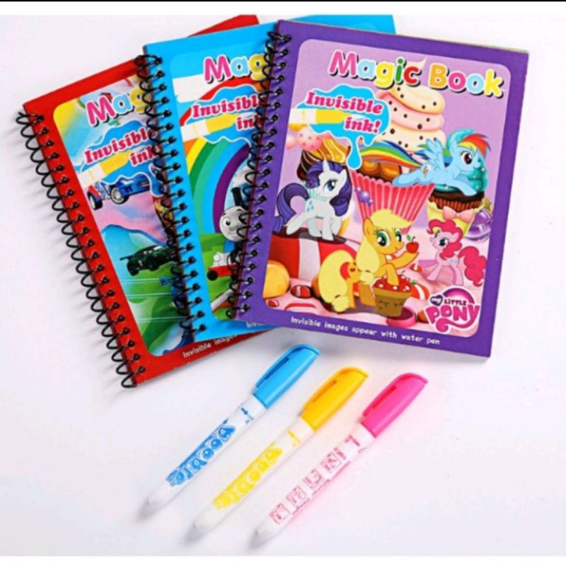 

Magic Book Invisible Ink / BUKU GAMBAR / BUKU MEWARNAI / MAGIC WATER COLORING BOOK / Buku Edukasi