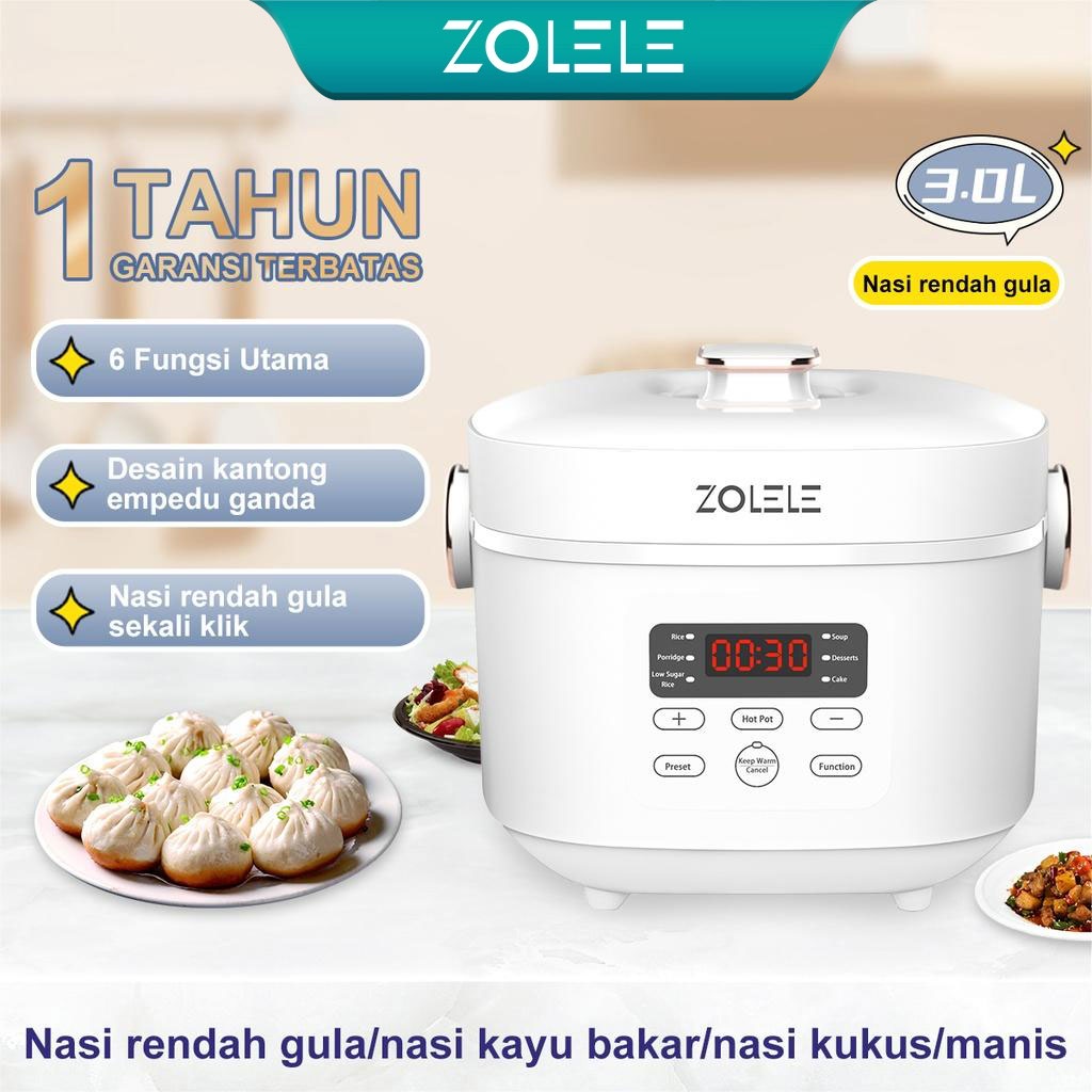 Jual ZOLELE Rice Cooker Magic Com 3 Liter Penanak Nasi Alat Masak Nasi