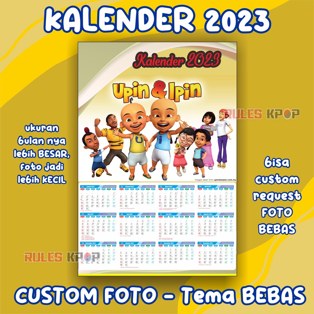 Jual 2023 Kalender Custom Foto 2023 Kalender Dinding 2023 Kalender Foto