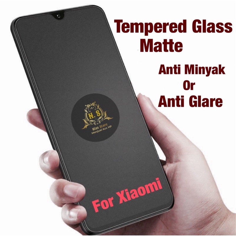Matte Glass Full Layar Xiaomi Redmi 9 9A 9C 9T 10 10A 10C 10 Pro Tempered Glass / Anti Gores Kaca / Full Layar / Anti Minyak / Anti Glare / Screenguard